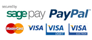 SagePay, PayPal, MasterCard, Visa, Visa Debit, Visa Electron